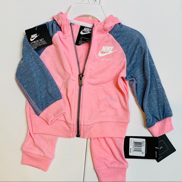 Nike Other - 🌞 Nike Hoodie & Pants Pink Blue Suit 2 piece 12